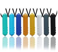 Collar de chicle sensorial para niños, paquete de 8 cadenas para masticar para niños con autismo, TDAH, SPD y dentición, ayuda oral para reducir la masticación en adultos