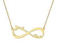 Collar De Cobre Personalizado Con Nombre "Amor Infinito", Personalizable Con 2 Nombres, Regalo De JoyeríA Perfecto Para Mujeres, Para El DíA De La Madre, Navidad O San ValentíN.