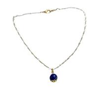 Collar de collar de gato - Collar de de gato de 11,81 pulgadas con colgante de azul | Cadena de oro decorativa para mascotas | Collar de gatos ligeros ajustables para gatitos cachorros