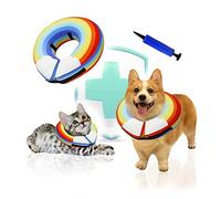 Collar de cono de dona inflable para perros y gatos, recuperación suave, collar electrónico ajustable, cono de dona alternativo después de la cirugía para evitar que muerda lamiendo arañazos