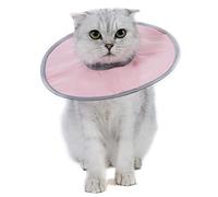 Collar de cono de gato ajustable para recuperación de cuello, deja de lamer, permite comer y beber a tu mascota