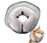 Collar de cono inflable para perros, protector de almohada circular ajustable, cono inflable, para recuperación posterior a heridas, lamer el cuello