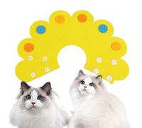Collar de cono para gatos, collar isabelino ligero para gatos, collar ajustable para recuperación de gatos, collar de gato de cuero, collar para gatos con borde suave transpirable, collar de cono