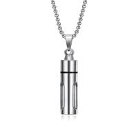 Collar de cremación para cenizas, collar de botella de piedra natal, cubo conmemorativo de cenizas, botella de joyería, talla única, como se describe, como se describe