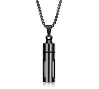 Collar de cremación para cenizas, collar de botella de piedra natal, cubo conmemorativo de cenizas, botella de joyería, talla única, como se describe, como se describe