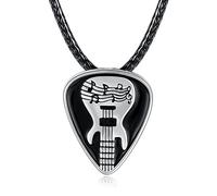 Collar de cremación para cenizas, plata de ley 925, lobo, dragón, valknut, púa de guitarra, colgante de urna de recuerdo vintage, regalo conmemorativo para hombres y mujeres, Medio, Plata, No es una