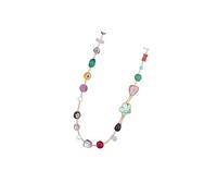 Collar de cristal de cerámica inspirado en los veranos, ligero, delicado, inspirado en el mar, joyería de cerámica para mujer, talla única, como se describe, como se describe