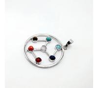 Collar de cristal natural con colgante de cristal natural, amuleto de piedra natural para niñas y niños, piedras de regalo, siete chakrae5