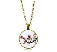 Collar de cristal redondo de la nueva manera de mi vecino collar Ghibli Hayao Miyazaki colgante de cristal arte imagen collar joyería