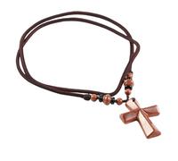 Collar De Cruz De Cristal Natural para Hombres Y Mujeres, Cadena con Colgante De Fe, Cordón De Cuerda Tejido A Mano, Piedra Preciosa Natural Ajustable, Joyería Reiki, Regalo, Collar De Arenisca Do