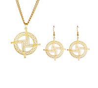Collar de cruz de Santa Brígida con colgante de cruz celta irlandesa tradicional amuleto cristiano pagano joyería religiosa regalo para mujer hombre