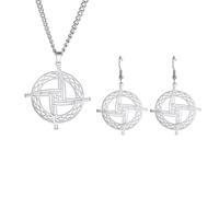 Collar de cruz de Santa Brígida con colgante de cruz celta irlandesa tradicional amuleto cristiano pagano joyería religiosa regalo para mujer hombre