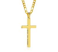 Collar de cruz para hombre y mujer, colgante de acero inoxidable, regalo de joyería para hombres, mujeres, novio, novia, marido, hijo y adolescente, regalos de cumpleaños para niños, Acero inoxidable