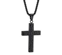 Collar de cruz para mujer, collar con colgante - Joyería impresa en 3D religiosa con compartimento secreto para hombres y mujeres, ocasiones casuales, Refer to description, acero de titanio, Unisex
