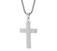 Collar de cruz para mujer, collar con colgante, joyería religiosa impresa en 3D con compartimento secreto para mujeres y hombres, bautizo, ocasiones casuales, Refer to description, acero de titanio