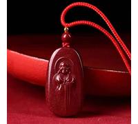 Collar de Cuarzo cinabrio Collar de Feng Shui Collar con Colgante de Buda Sonriente Piedra talismán Buena Suerte Collar de Hilo Rojo/Negro Piedra Preciosa Natural Atrae Riqueza Prosperidad,Red