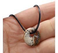 Collar de cuarzo rosa de piedra natural, cuentas de agujero grande, colgante de lapislázuli, collares para mujeres y hombres, joyería, piedra de imagen, 40 cm