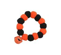 Collar de cuello para mascotas, diseño de calabaza, para perro pequeño, para Halloween, campanas de calabaza