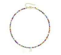 Collar De Cuentas De Colores para Mujer con Colgante De Letra, Gargantilla Bohemia Hecha A Mano, Joyería con Nombre Personalizado, Regalo para Mujeres Y Adolescentes, Chapado En Oro O Platino. Coll