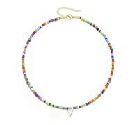 Collar De Cuentas De Colores para Mujer con Colgante De Letra, Gargantilla Bohemia Hecha A Mano, Joyería con Nombre Personalizado, Regalo para Mujeres Y Adolescentes, Chapado En Oro O Platino. Coll