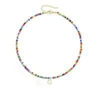 Collar De Cuentas De Colores para Mujer con Colgante De Letra, Gargantilla Bohemia Hecha A Mano, Joyería con Nombre Personalizado, Regalo para Mujeres Y Adolescentes, Chapado En Oro O Platino. Coll