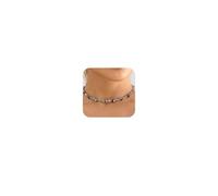 Collar de cuentas de corazón de cristal punk para mujer, gargantilla de clavícula irregular personalizada con diamantes de imitación, accesorios de joyería de moda, regalo creativo, L, Acero aleado