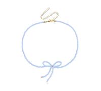 Collar de cuentas de cristal delicado Bowknow cadena de clavícula para uso diario, collar de lazo simple con lazo de cristal, cadena de clavícula con cuentas, talla única, como se describe, como se