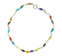 Collar de cuentas de cristal Millefioris hecho a mano para mujer, elegante accesorio de cuentas femeninas, As show, vidrio/esmaltado