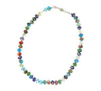 Collar de cuentas de cristal Millefioris hecho a mano para mujer, elegante accesorio de cuentas femeninas, As show, vidrio/esmaltado