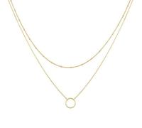 Collar de cuentas redondas apilado en doble círculo, cadena de clavícula en capas de aleación, desplazamiento minimalista, viento ligero y maduro, desplazamiento diario, viento minimalista y regalos