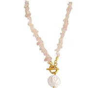 Collar de cuentas texturizadas, gargantilla versátil con colgante de perlas barrocas para mujer, para uso diario y de fiesta, 2 unidades, 1, Cobre, No es una piedra preciosa