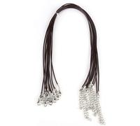 Collar de cuerda de cera de 10 piezas, collar de algodón encerado, collar de cuerda de cera con cadena y cierre, collar de cuerda de cera para la creación de joyas disponibles y profesionales.