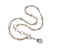 Collar de cuerda trenzada hecho a mano con intrincado colgante de cuchara, cadena de clavícula única para uso diario e informal, joyería vintage moderna, talla única, como se describe, como se