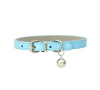 Collar de Cuero de PU for Perros, Accesorios for Perros, Collares for Perros Pug, Collar for Perros pequeños y Grandes (Color : Sky Blue, Size : 2.5cm 50cm)