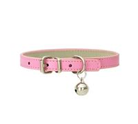 Collar de Cuero de PU for Perros, Accesorios for Perros, Collares for Perros Pug, Collar for Perros pequeños y Grandes (Color : Pink, Size : 2.0cm 42cm)