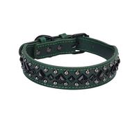 Collar de cuero de tono único, cuello ajustable de varios tamaños, collar de perro grande para medios pequeños, perros grandes, estilos alternativos para mascotas