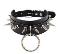 Collar de Cuero Negro Personalizado con Pendientes de Moda, Detalles, diseño sólido, para Crear un Aspecto Personalizado, Adecuado para Todas Las Ocasiones - Z