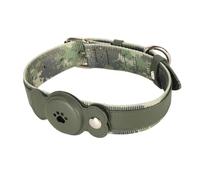 Collar de Cuero para, Ligero y Ajustable, Cómodo y Elegante, para Perros y Gatos, Material de Metal de Tela de PU Duradero para Entrenamiento para Caminar (DE Verde)