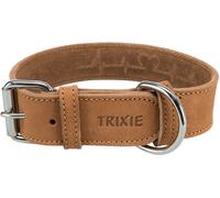 Collar de cuero rústico Heartbeat 34-40 cm/30 mm marrón