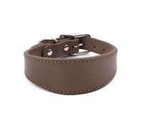 Collar de cuero suave acolchado para perros Whippet, Salukis, galgo, collar ajustable para razas grandes
