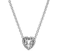 Collar De Dama Pandora De Plata 925 Corazón Elevado 398425C01-45
