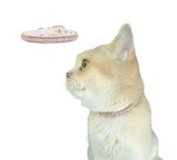 Collar de diamantes de imitación para perro, collar brillante para gatos, collar de perlas brillantes para gatos, perros pequeños y medianos, S (diamantes de imitación cuadrados)