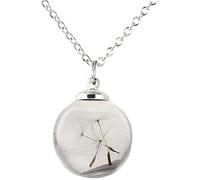 Collar de diente de león que brilla en la oscuridad, colgante de bola de cristal de diente de león, fuerte y duradero