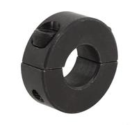 Collar de eje dividido de 12 mm a 40 mm, anillo de sujeción de dos piezas, acero negro, bloqueo de tornillo para guía de barra lineal y accesorios de impresora 3D (16 mm)