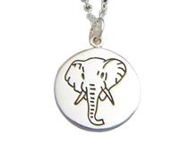Collar de elefante en plata de ley 925. Dije de animal espiritual. Colgante de animal de poder. Buena suerte. Tótem. Talismán. Joyería para la meditación del alma y la naturaleza. Con cadena de 45