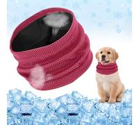 Collar de Enfriamiento para Perro, Collar Refrigerante Perros, Pañuelo Refrescante para Perro, Bandana de Enfriamiento de Perros para Refrescar a Las Mascotas en Verano (Rosa, L)