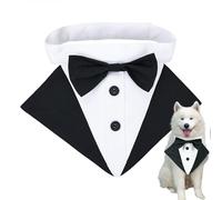 Collar de Esmoquin para Perro, Corbata de moño, Bandana, Bandanas para Perro, cómodo arnés de Esmoquin para Perro, para Disfraces Formales, Compromiso, cumpleaños