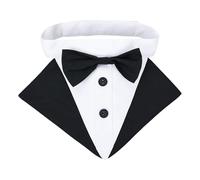 Collar de Esmoquin para Perro, Elegante Collar Bandana de Boda con Pajarita | Esmoquin para Perro, cómodo arnés de Esmoquin para Perro, Collar Bandana para Disfraces Formales, Compromiso, cumpleaños