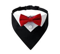 Collar de esmoquin para perro, esmoquin formal ajustable con pajarita y corbata para el cuello para perros pequeños, medianos y grandes