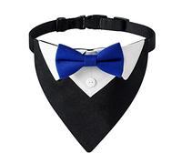 Collar de esmoquin para perro, esmoquin formal ajustable con pajarita y corbata para el cuello para perros pequeños, medianos y grandes
